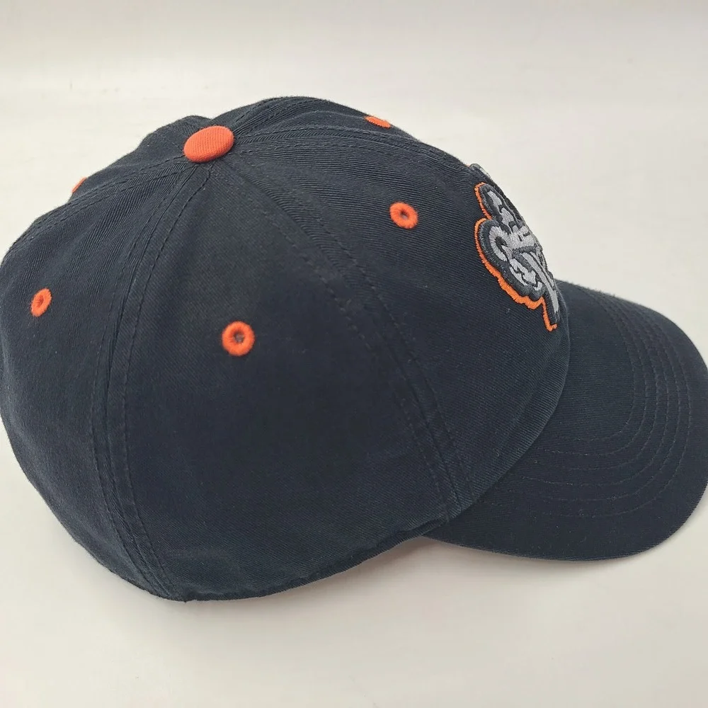 Norfolk Tides Hat Fitted M 47 Brand Franchise Black Orange MiLB Baseball Casual